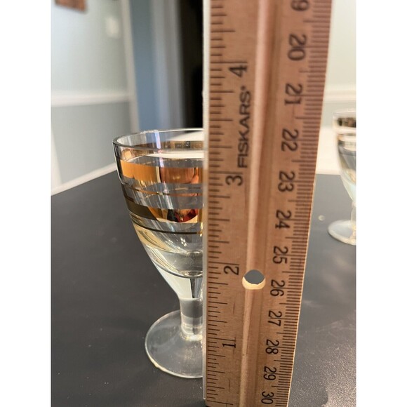 NOS Vtg Hand Made Crystal USSR 7pc Decanter Cordial Glasses 24k Gold Accent IOB - Picture 8 of 12